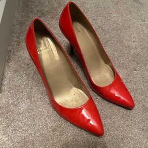 Stuart Weitzman Patent Red Heels